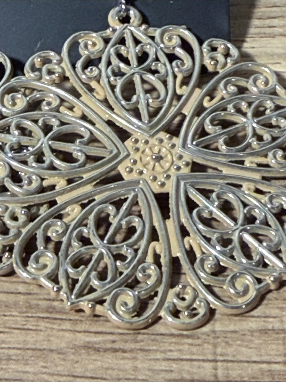 Paparazzi Gold Filigree Floral Drop Earrings - Gold
